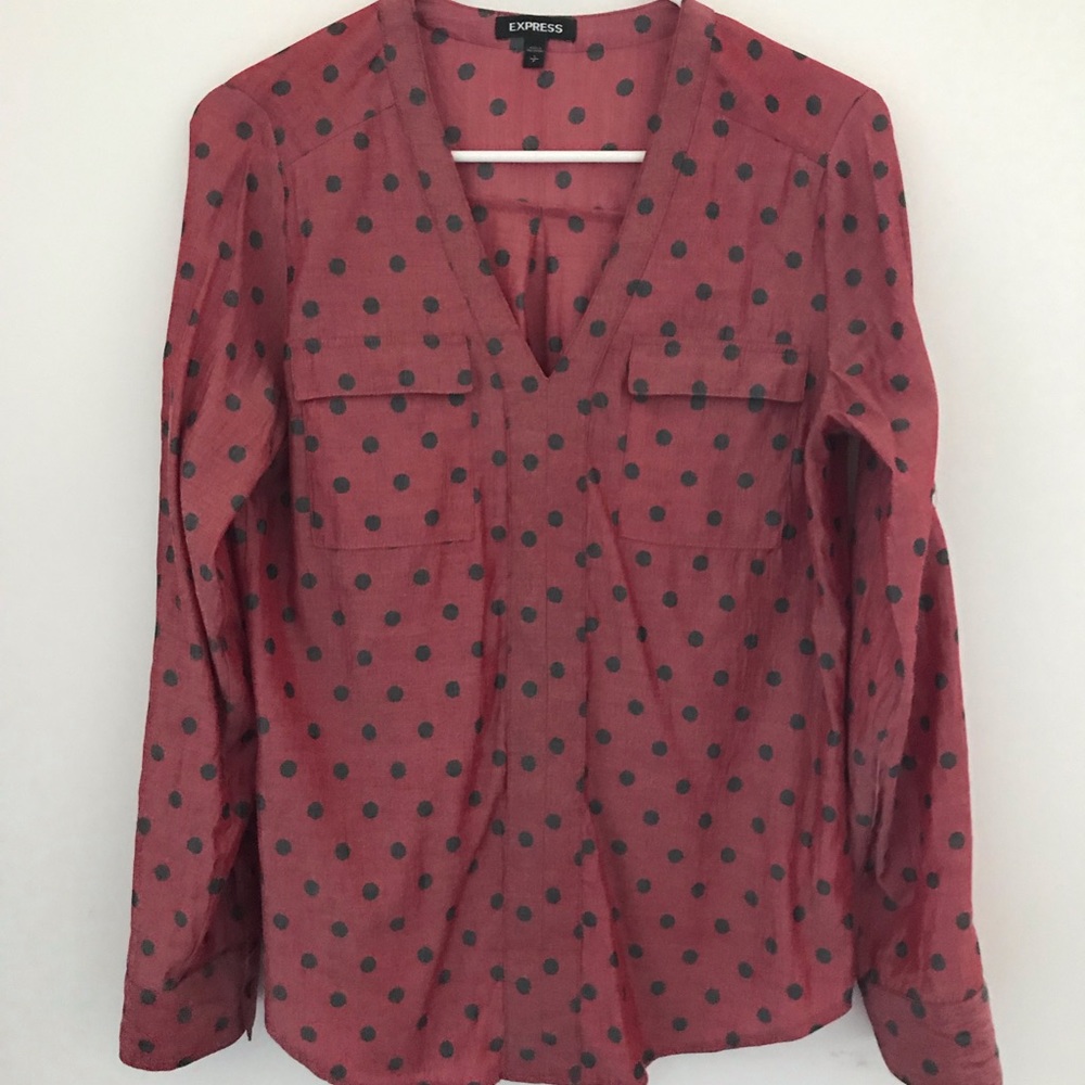 Express polka dot blouse